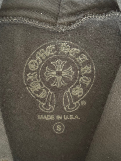 Chrome Hearts Black & Silver Foil Script Logo Hoodie