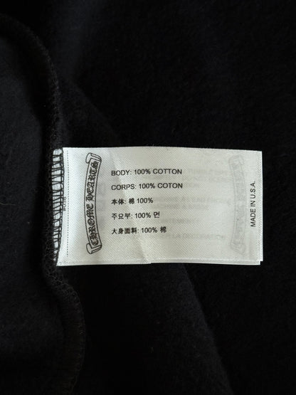 Chrome Hearts Black & Silver Foil Script Logo Hoodie