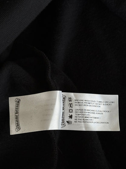 Chrome Hearts Black & Silver Foil Script Logo Hoodie
