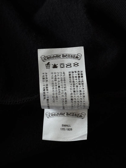 Chrome Hearts Black & Silver Foil Script Logo Hoodie