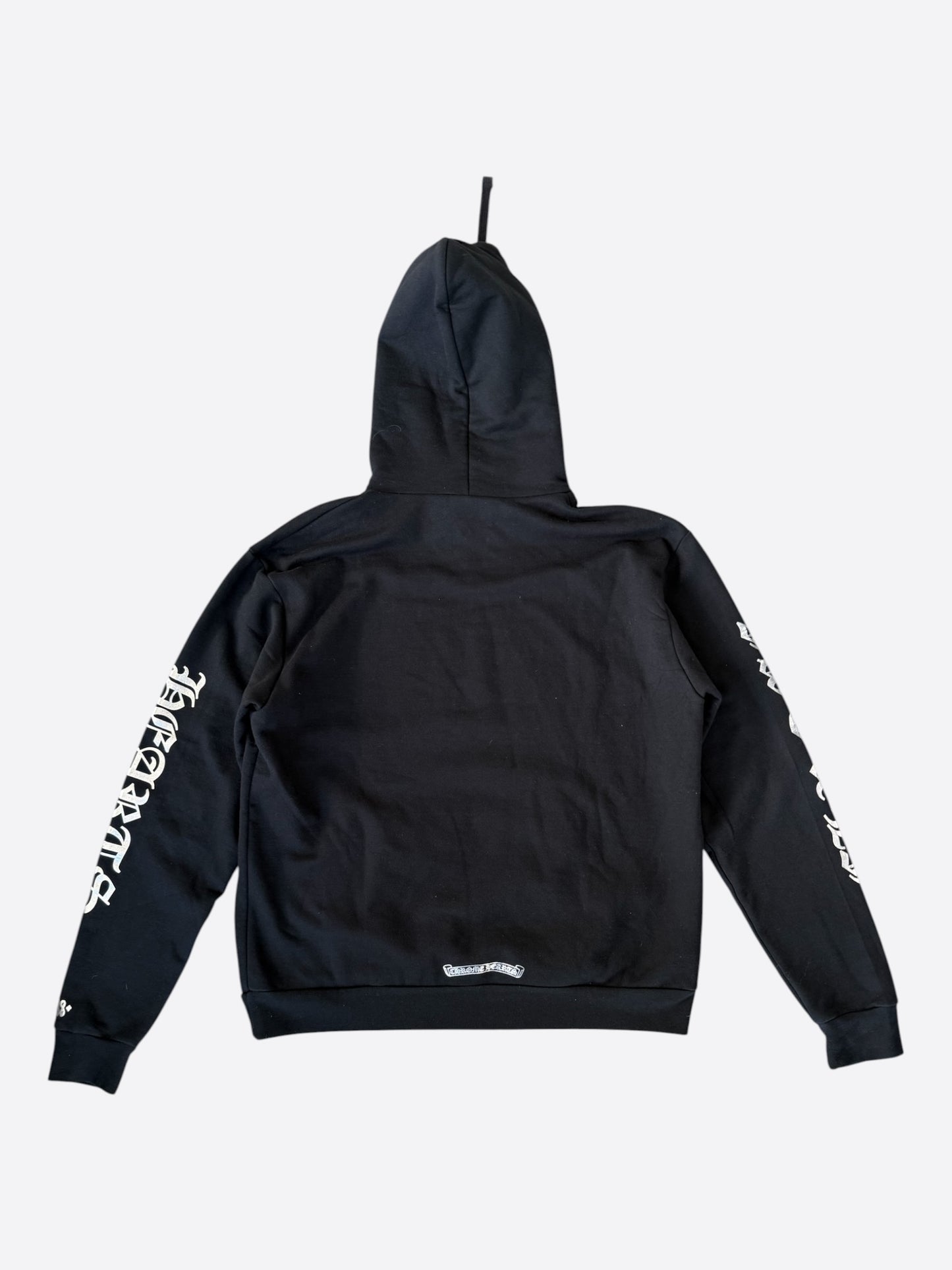 Chrome Hearts Black & Silver Foil Script Logo Hoodie