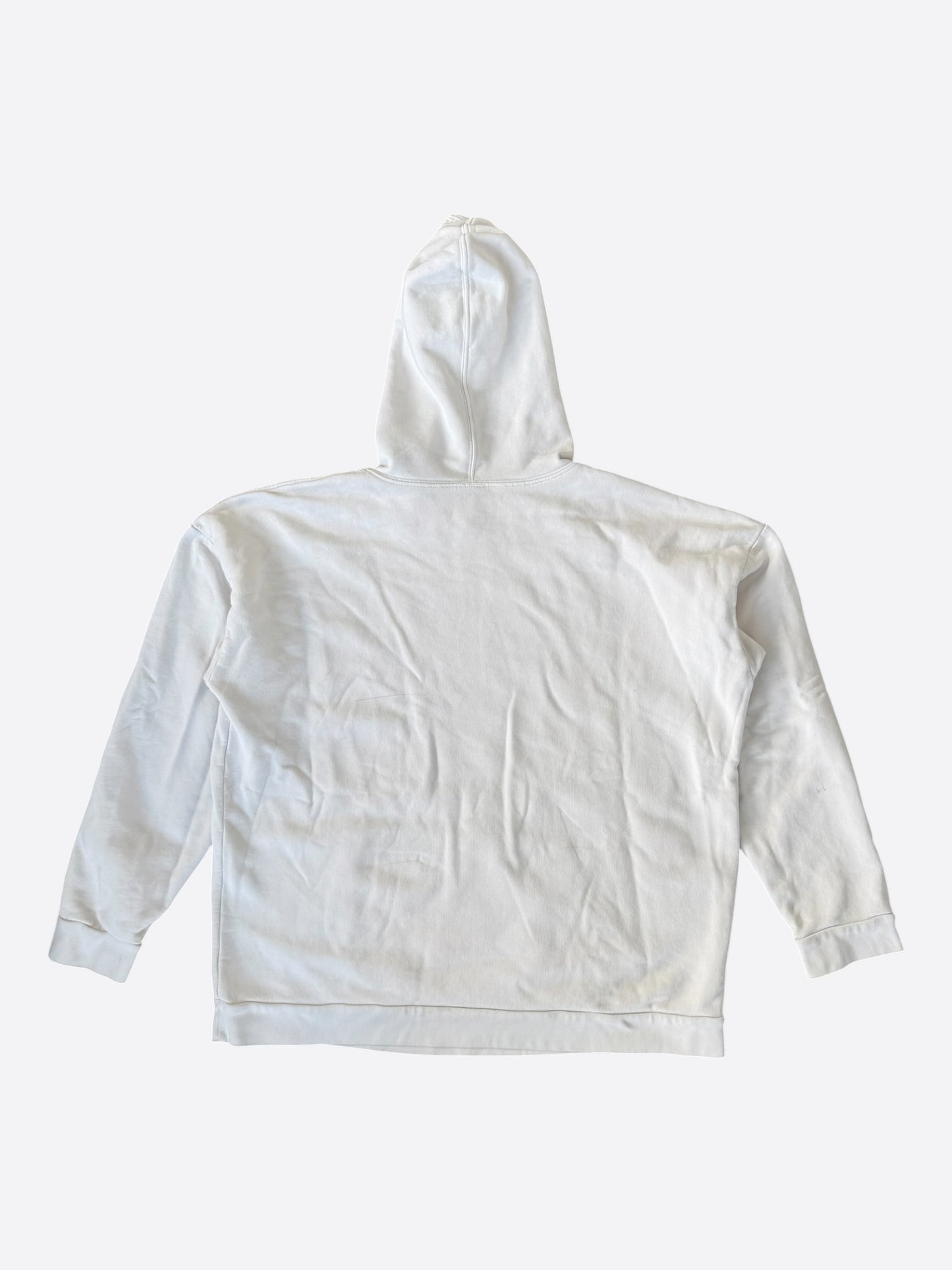 Chrome Hearts White & Black Embroidered Script Logo Hoodie