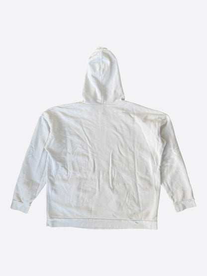 Chrome Hearts White & Black Embroidered Script Logo Hoodie