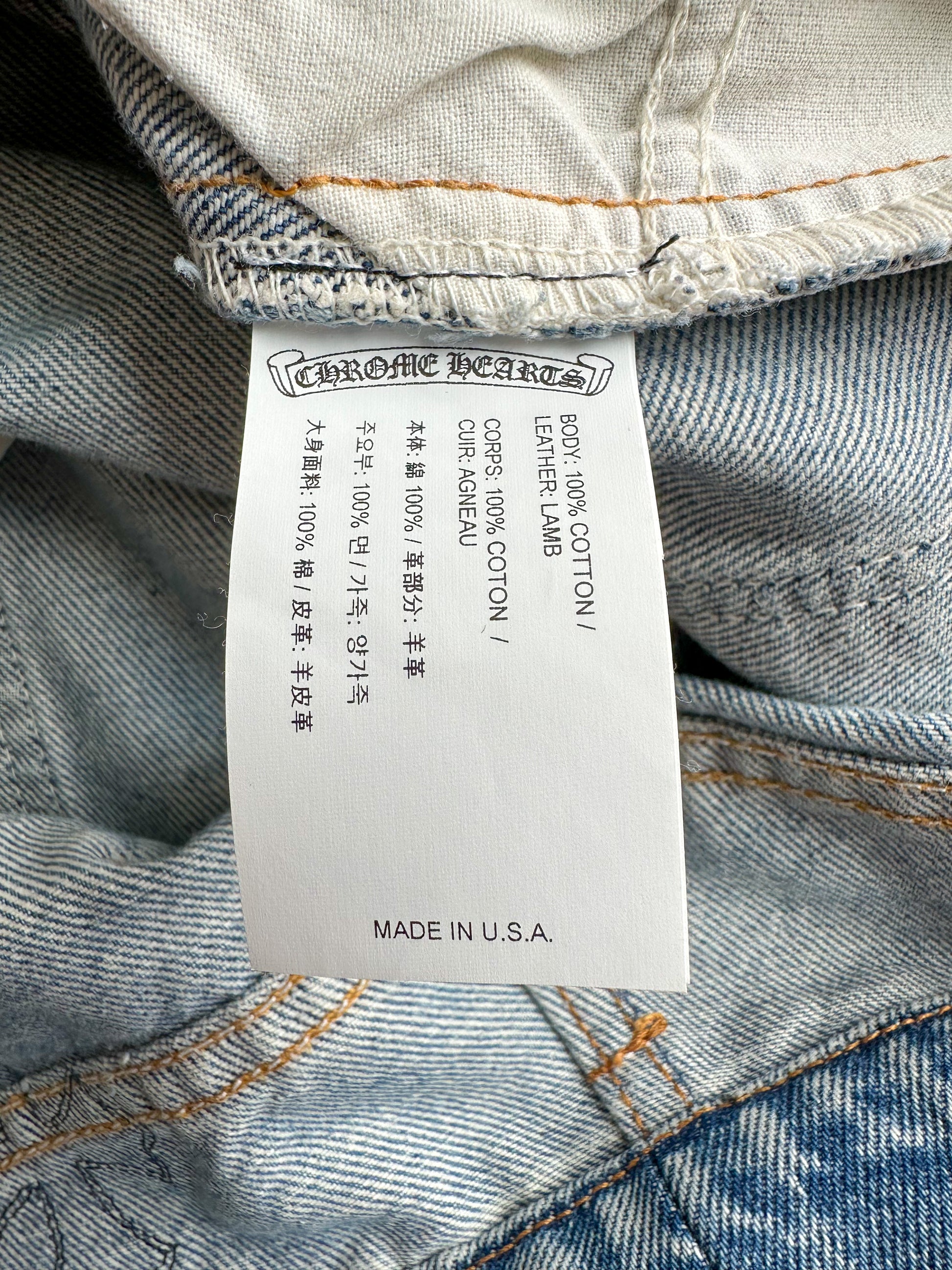 Black chrome hearts jeans size 34