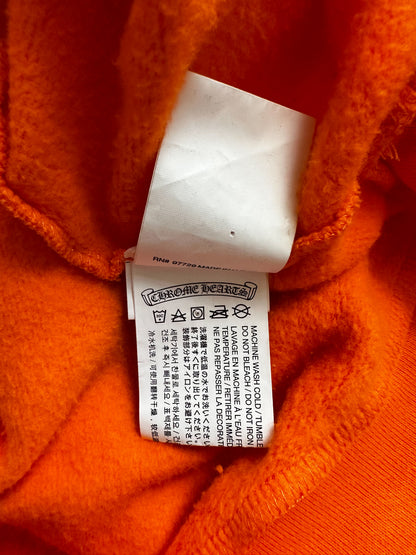 Chrome Hearts Off-White Orange & Black Scroll Logo Hoodie