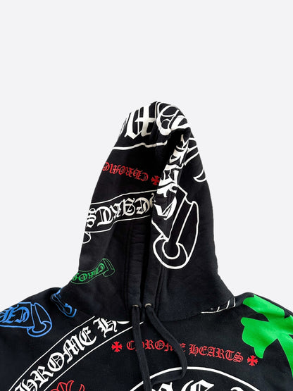 Chrome Hearts Black Multicolor Stencil Hoodie