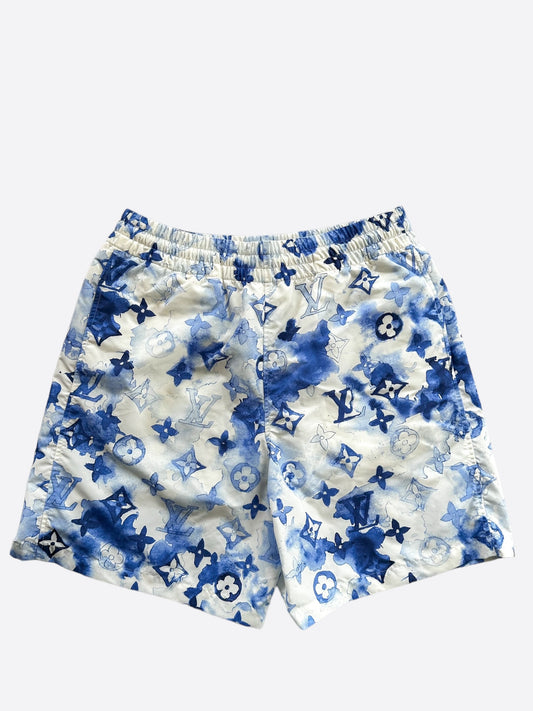 Louis Vuitton Blue Watercolor Monogram Swimshorts