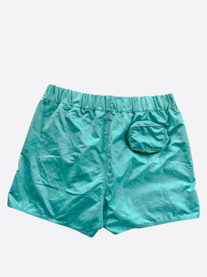 Louis Vuitton Turquoise Monogram Swim Shorts