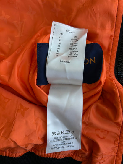 Louis Vuitton Black & Orange Monogram Reversible Bomber Jacket