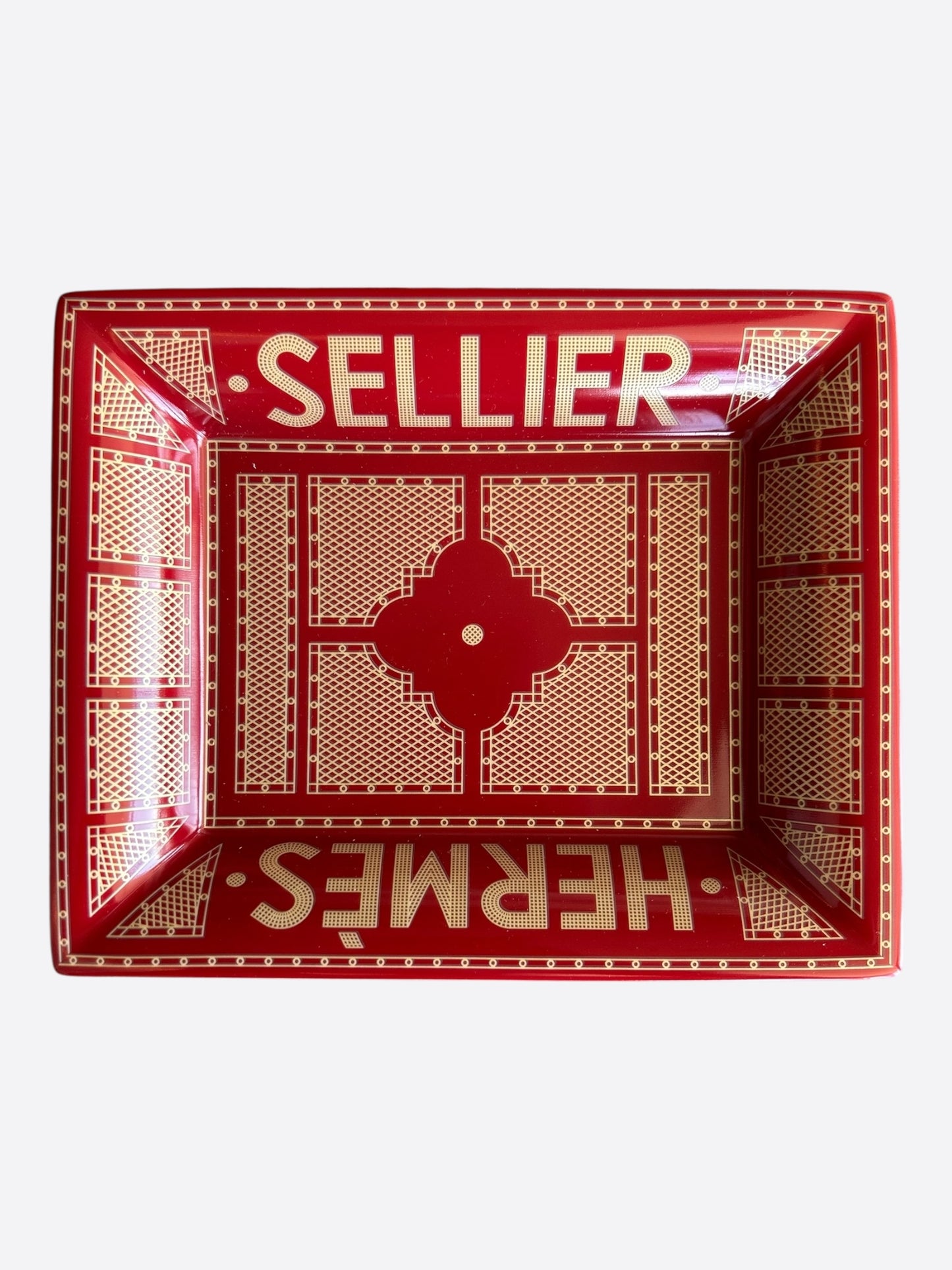 Hermes Red Sellier Change Tray