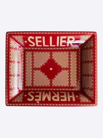 Hermes Red Sellier Change Tray