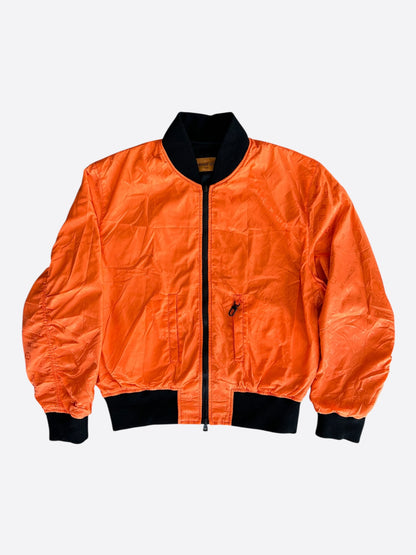 Louis Vuitton Black & Orange Monogram Reversible Bomber Jacket