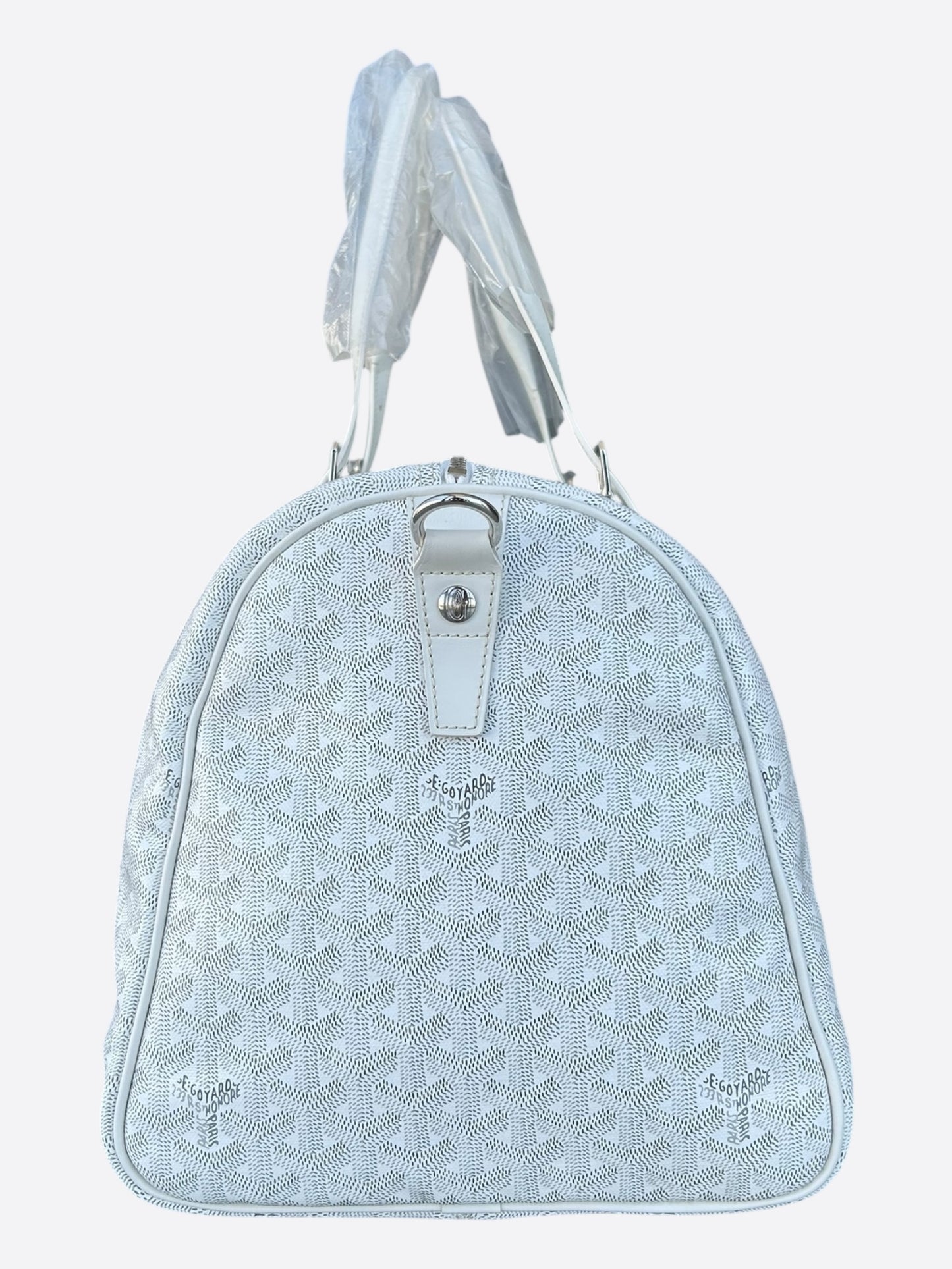 Goyard White Boston 50 Duffel Bag