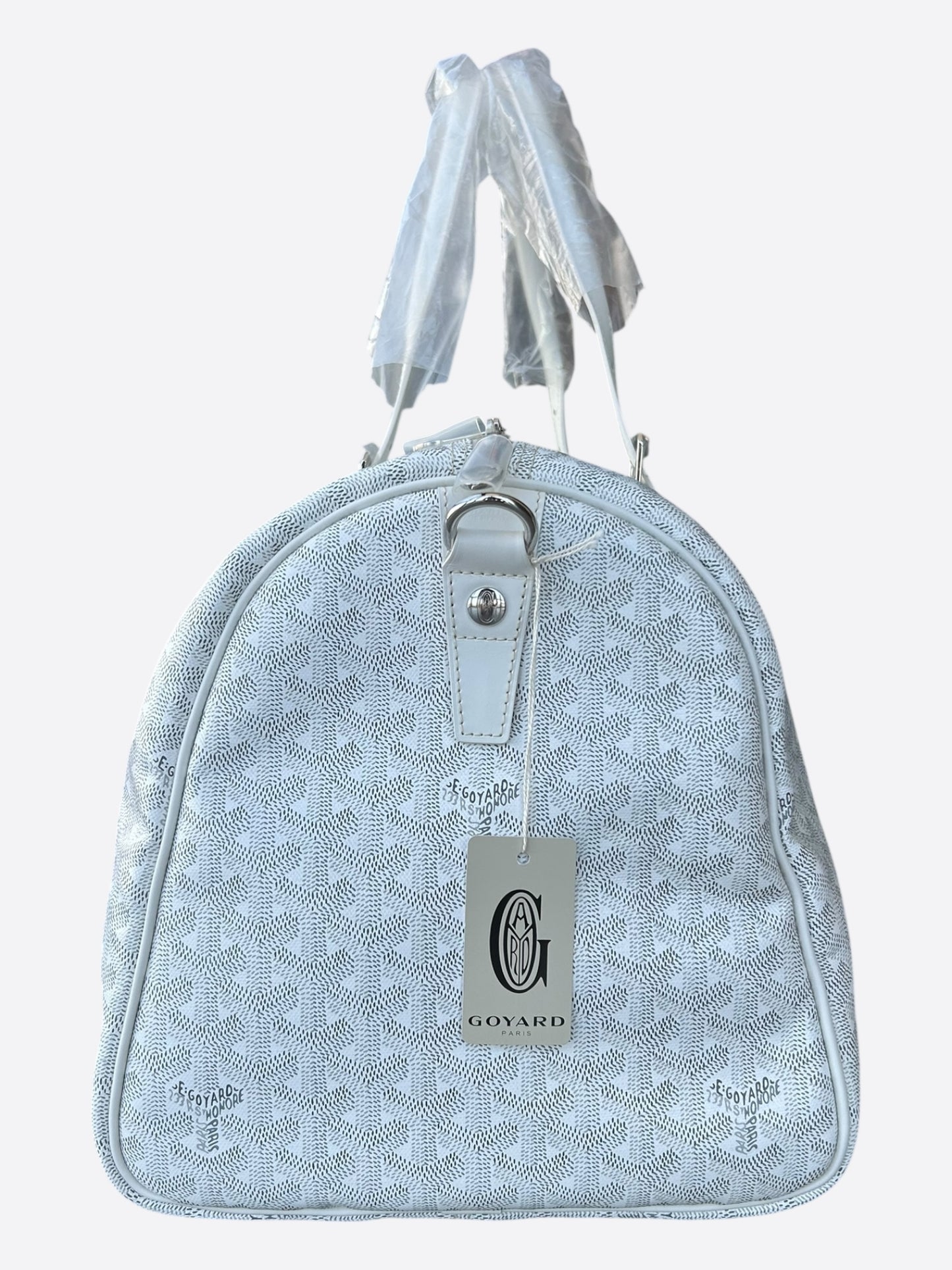 Goyard White Boston 50 Duffel Bag