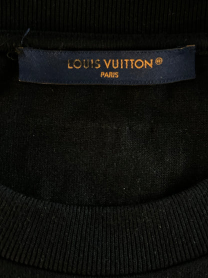 Louis Vuitton Black & White Marque Pearl Embellished T-Shirt