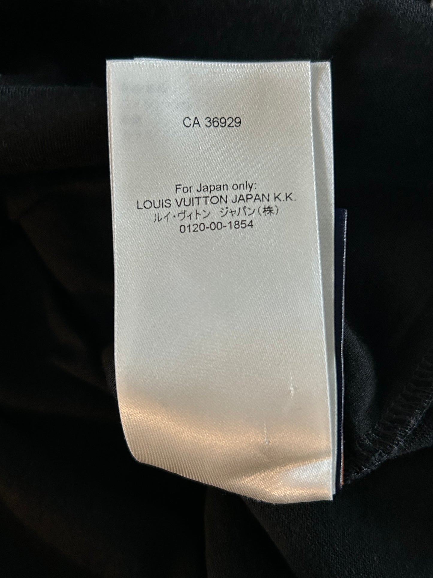 Louis Vuitton Black & White Marque Pearl Embellished T-Shirt