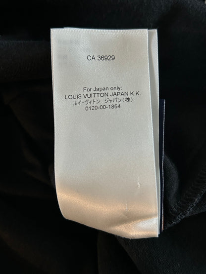 Louis Vuitton Black & White Marque Pearl Embellished T-Shirt