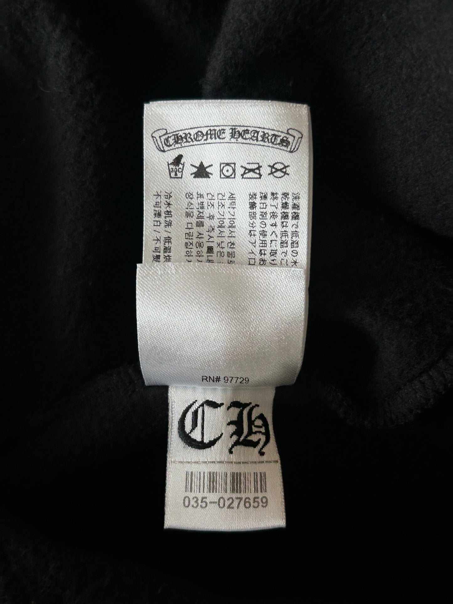 Chrome Hearts Deadly Doll Black & White Logo Hoodie