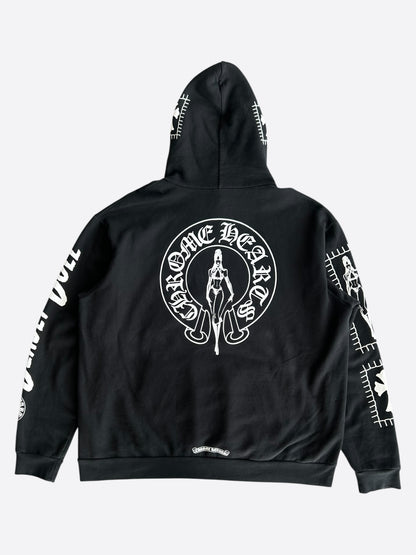 Chrome Hearts Deadly Doll Black & White Logo Hoodie