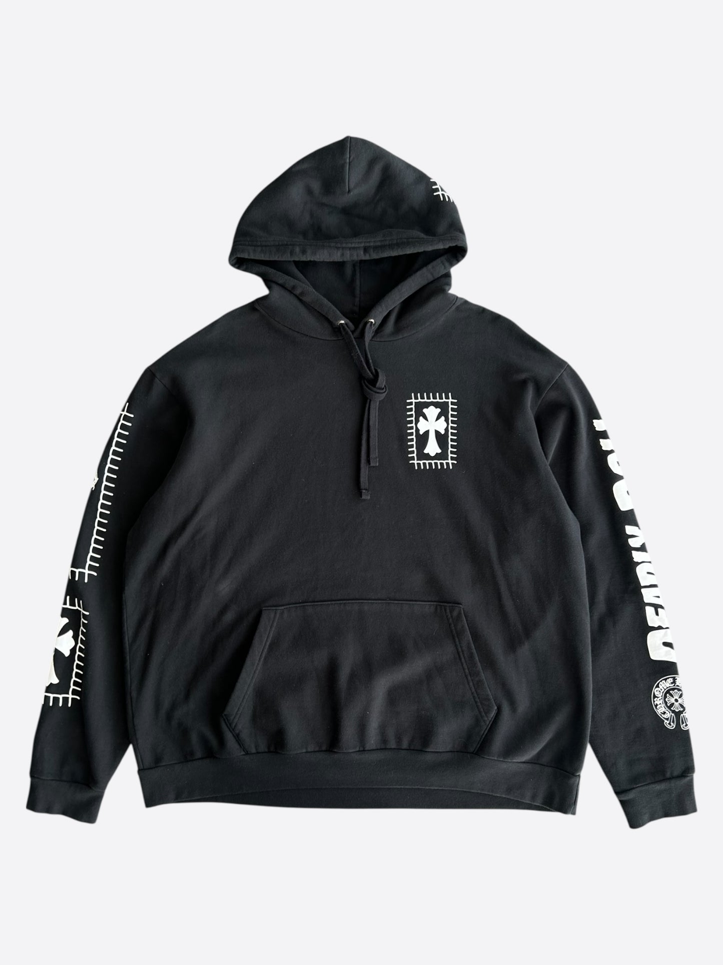 Chrome Hearts Deadly Doll Black & White Logo Hoodie