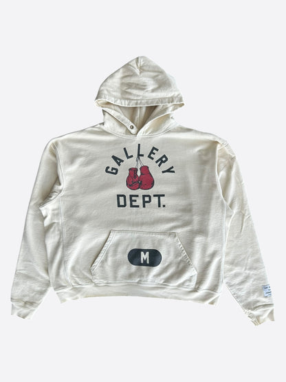 Gallery Dept Cream Boxing Gloves Logo Hoodie