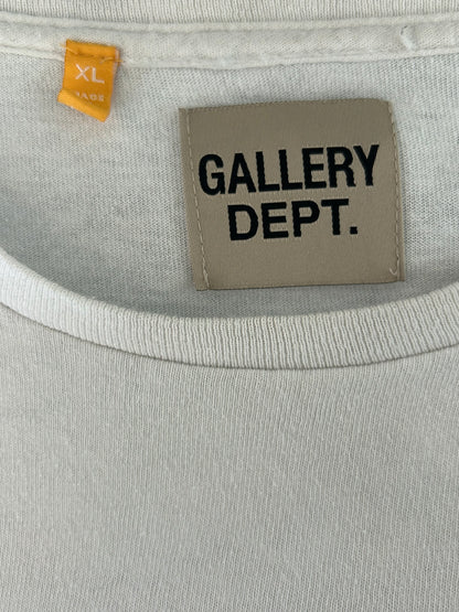 Gallery Dept White & Black French Logo Longsleeve T-Shirt