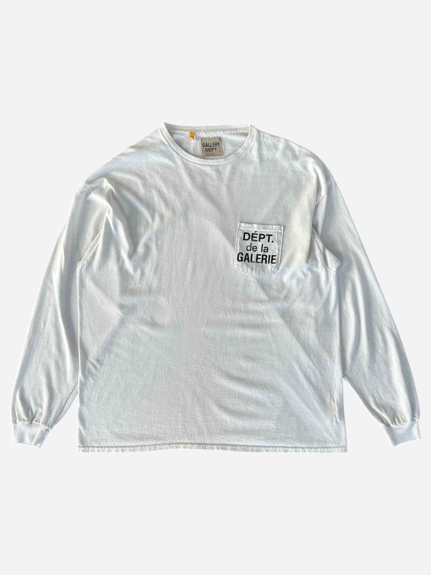 Gallery Dept White & Black French Logo Longsleeve T-Shirt