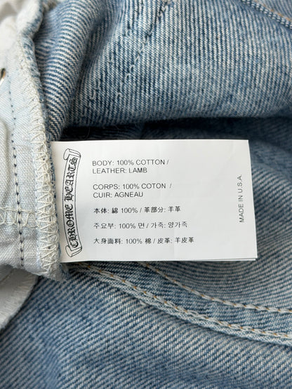 Chrome Hearts Levis Blue & Black Cross Patch Jeans