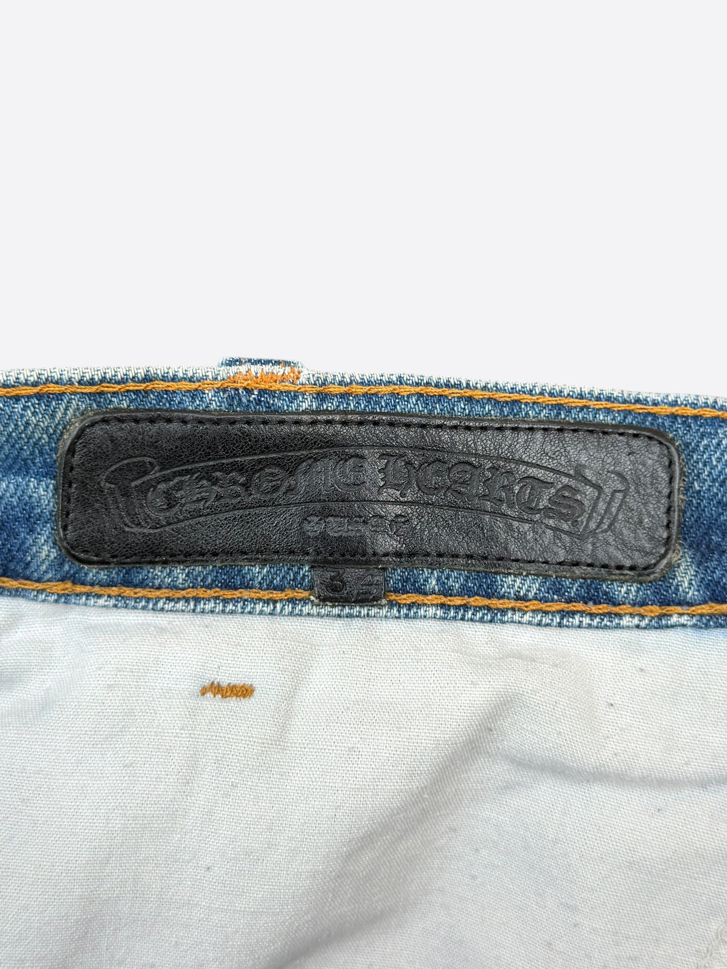 Chrome Hearts Levis Blue & Black Cross Patch Jeans