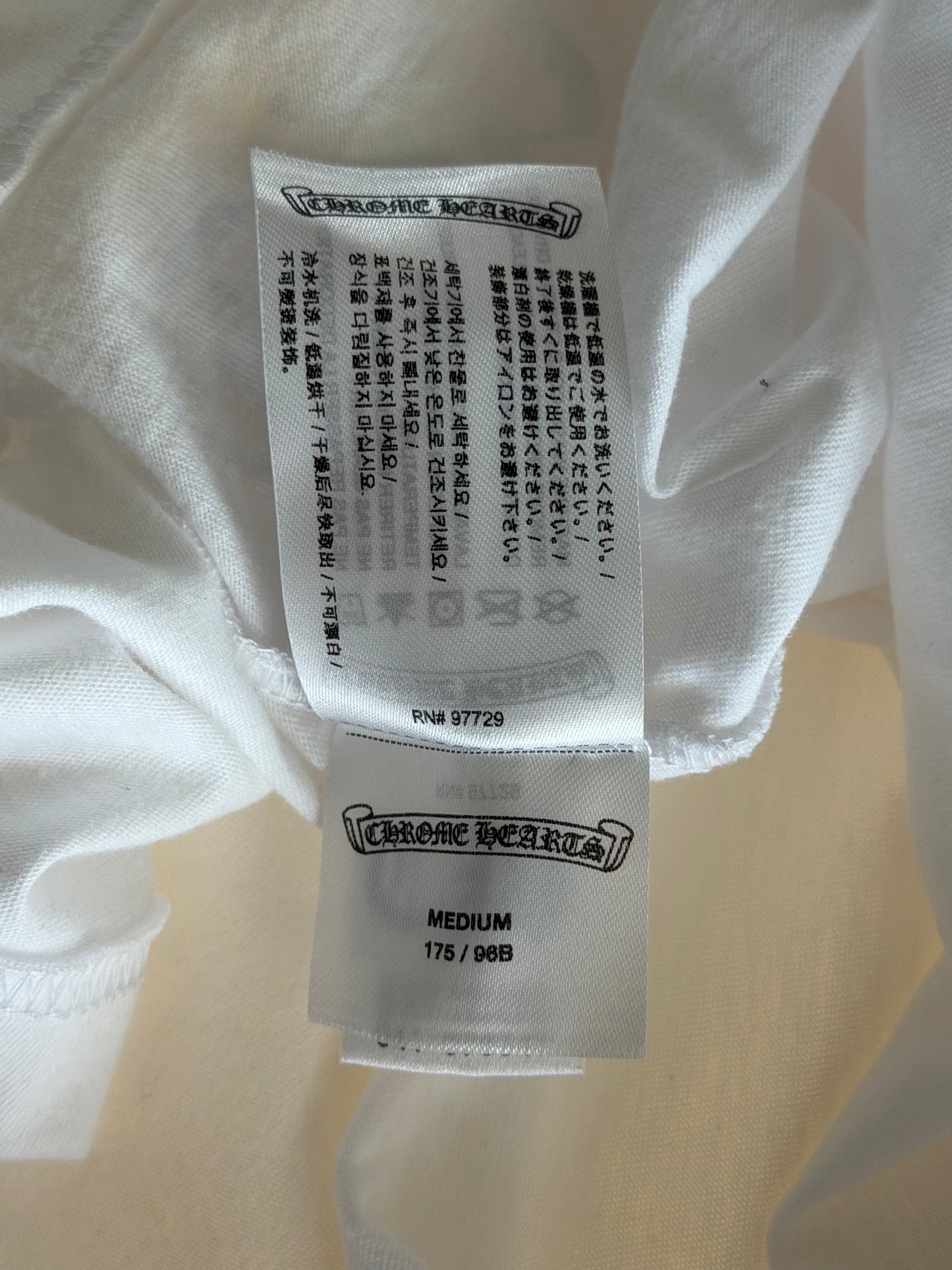Chrome Hearts White & Pink Horseshoe Logo T-Shirt