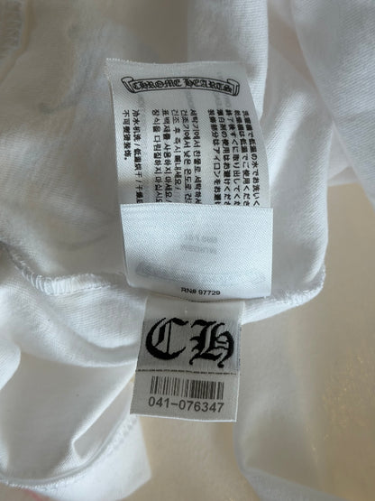 Chrome Hearts White & Pink Horseshoe Logo T-Shirt