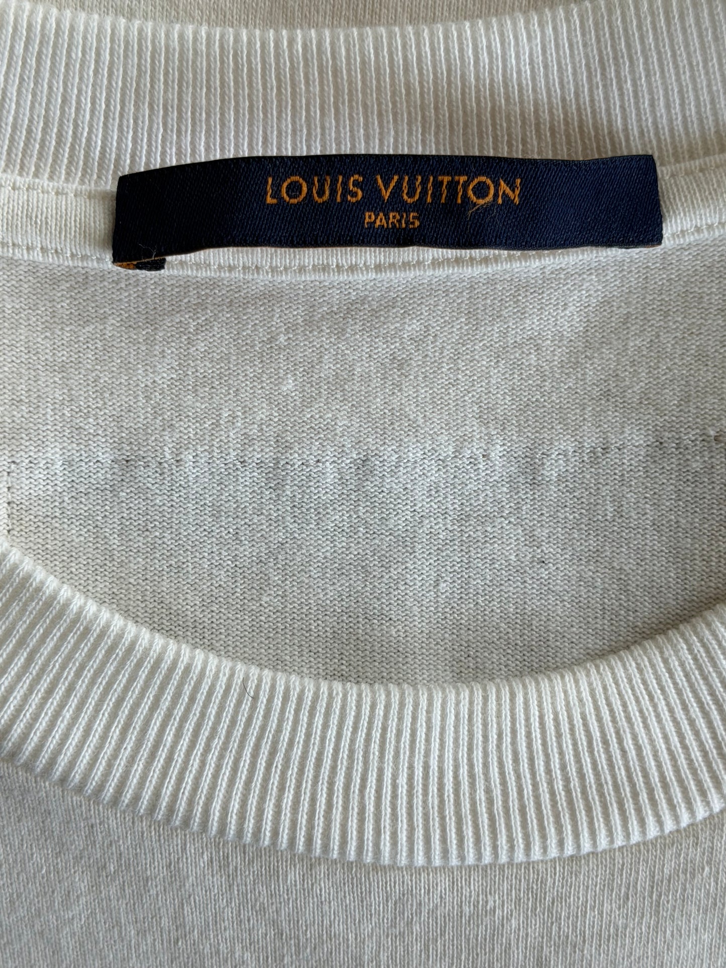 Louis Vuitton White Flower Tapestry T-Shirt