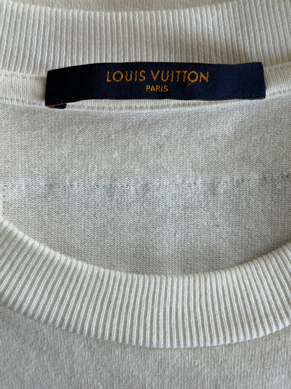 Louis Vuitton White Flower Tapestry T-Shirt