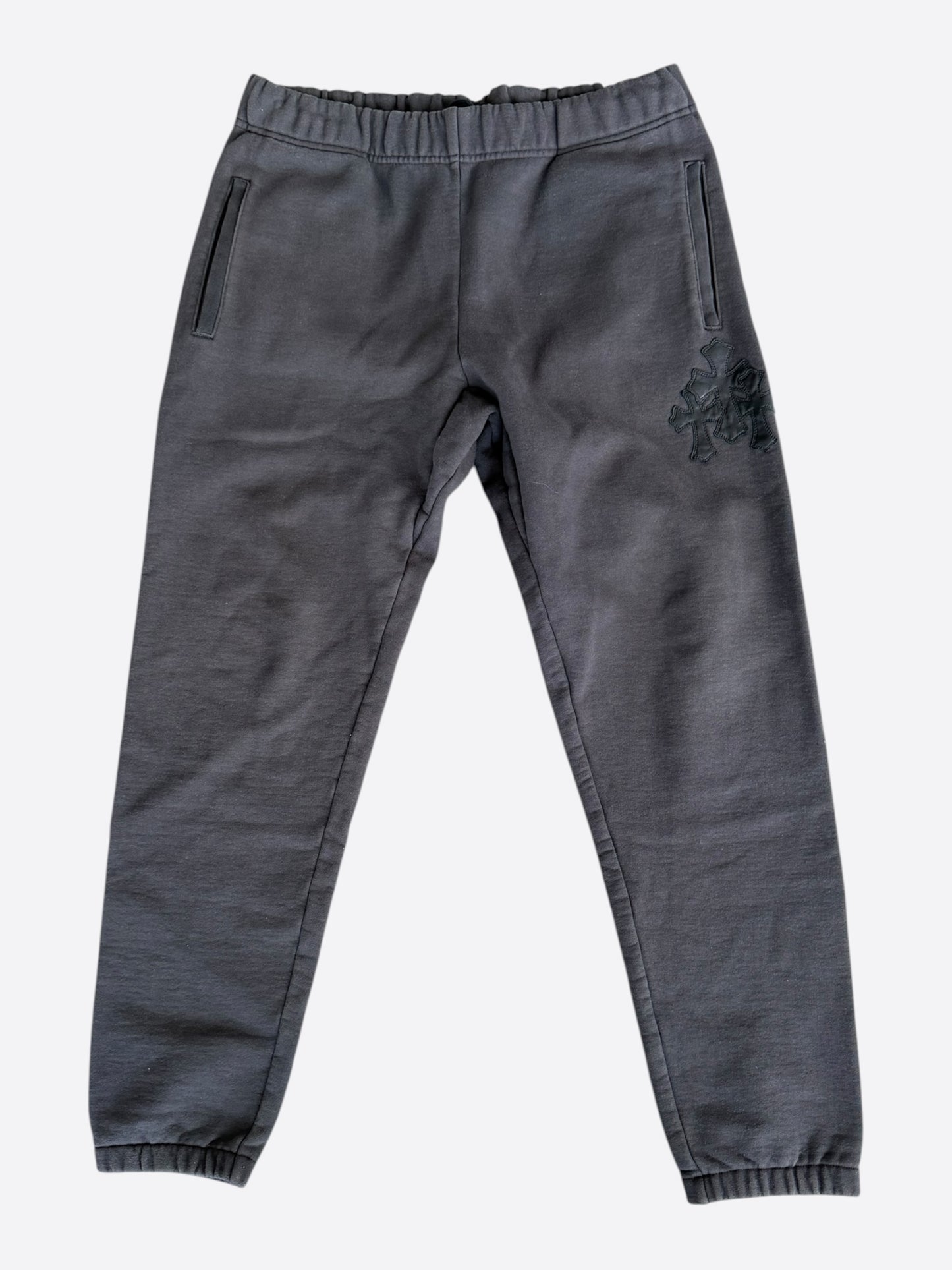 Chrome Hearts Black Triple Cross Patch Paper Jam Sweatpants