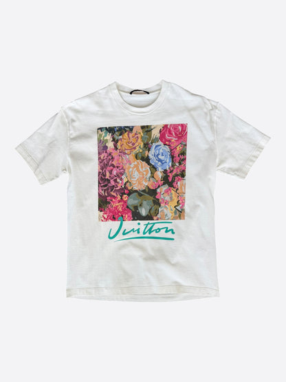 Louis Vuitton White Flower Tapestry T-Shirt