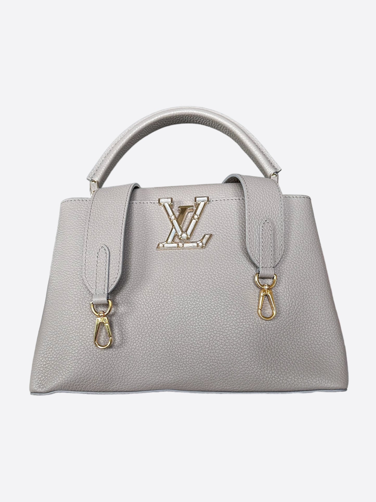 Louis Vuitton Grey Taurillon Capucines MM