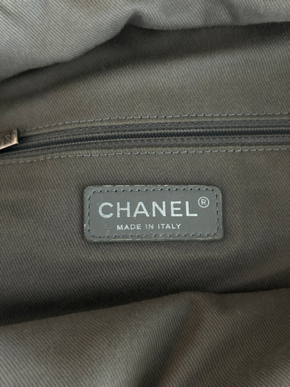 Chanel Beige & Black Graffiti Logo Backpack