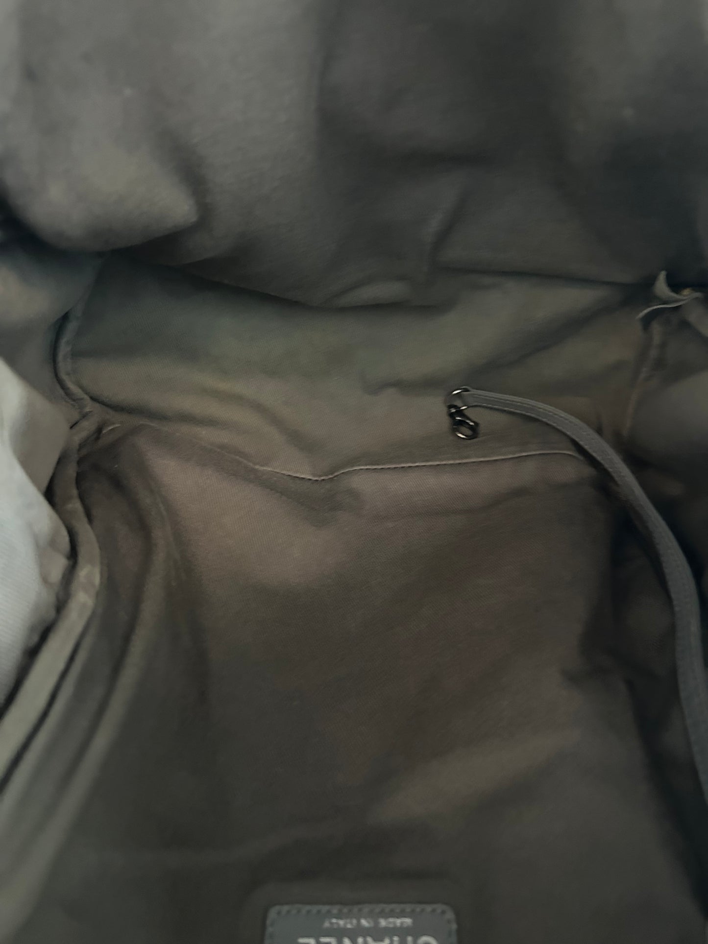 Chanel Beige & Black Graffiti Logo Backpack