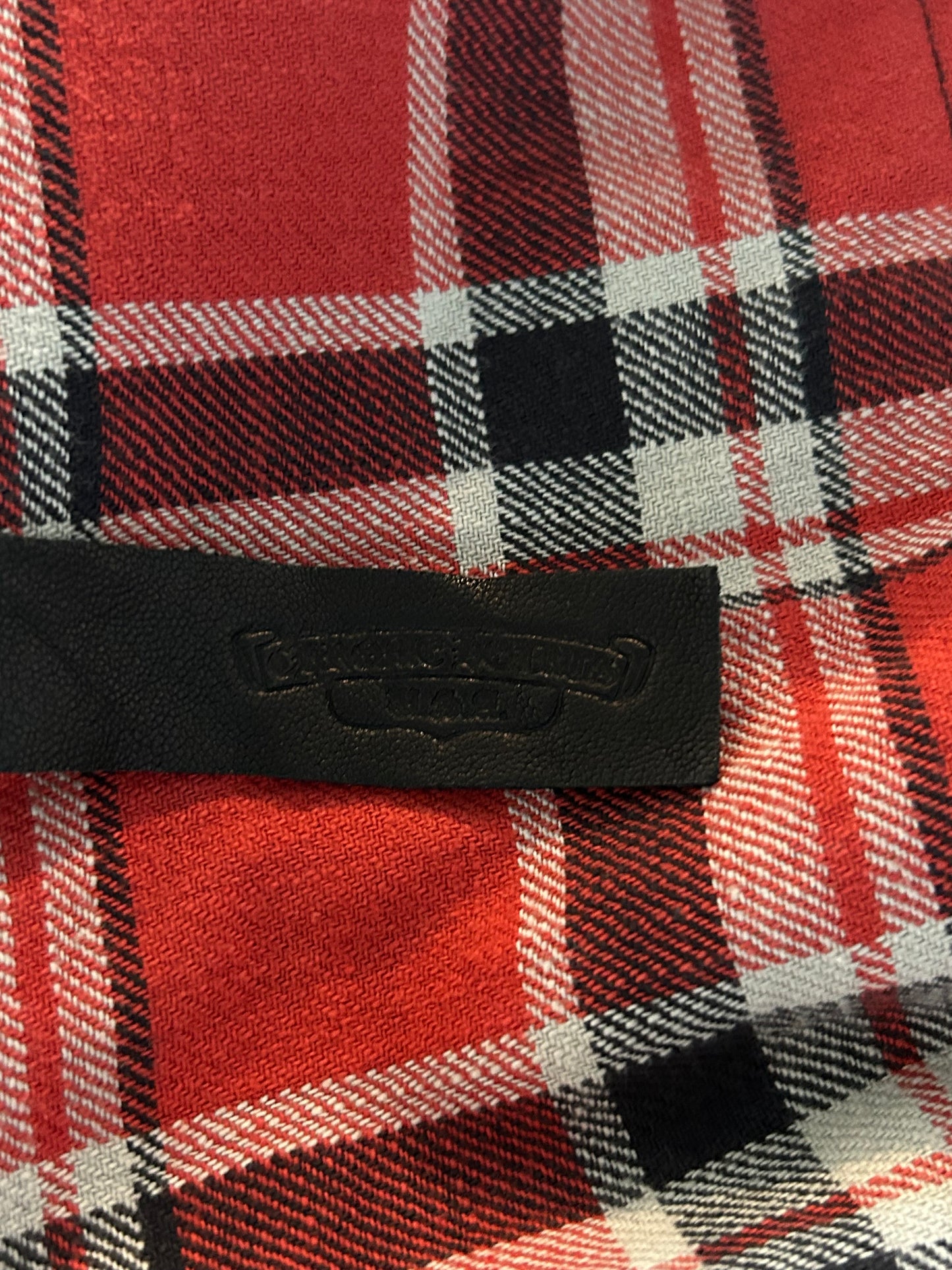 Chrome Hearts Red & White Padded Flannel Women's Jacket