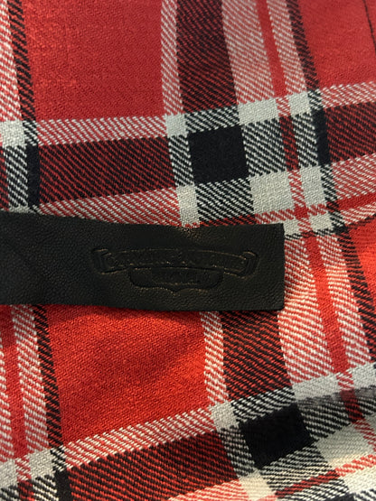 Chrome Hearts Red & White Padded Flannel Women's Jacket