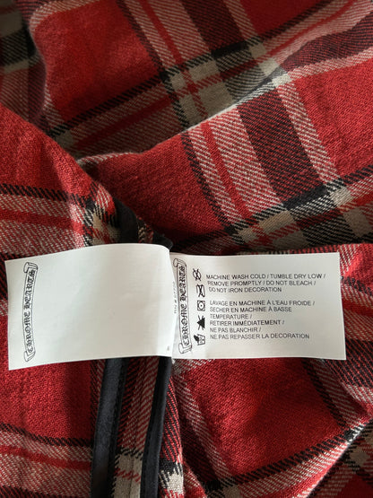 Chrome Hearts Red & White Padded Flannel Women's Jacket
