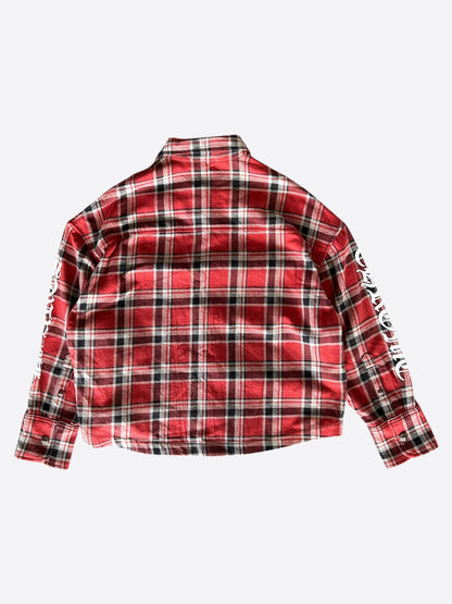Chrome Hearts Red & White Padded Flannel Women's Jacket