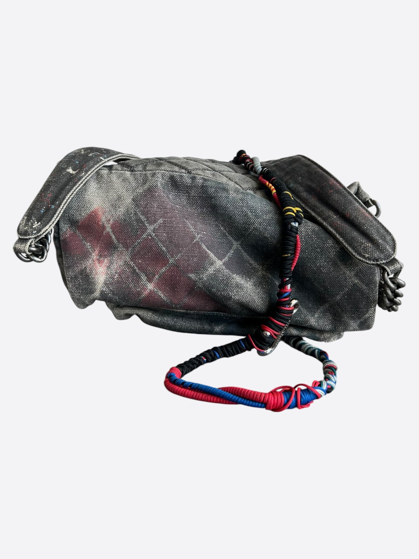 Chanel Beige & Black Graffiti Logo Backpack