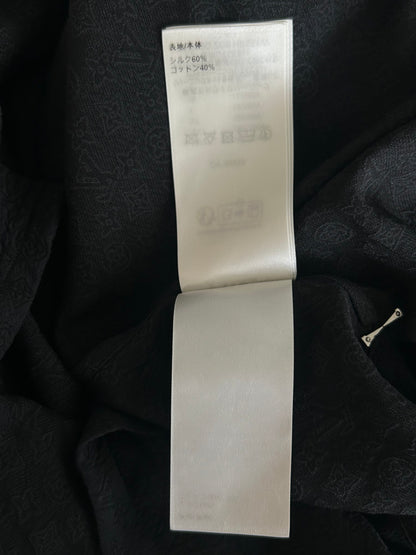 Louis Vuitton Black Mini Monogram Silk Button Up Shirt
