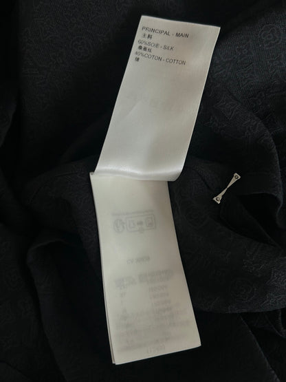 Louis Vuitton Black Mini Monogram Silk Button Up Shirt