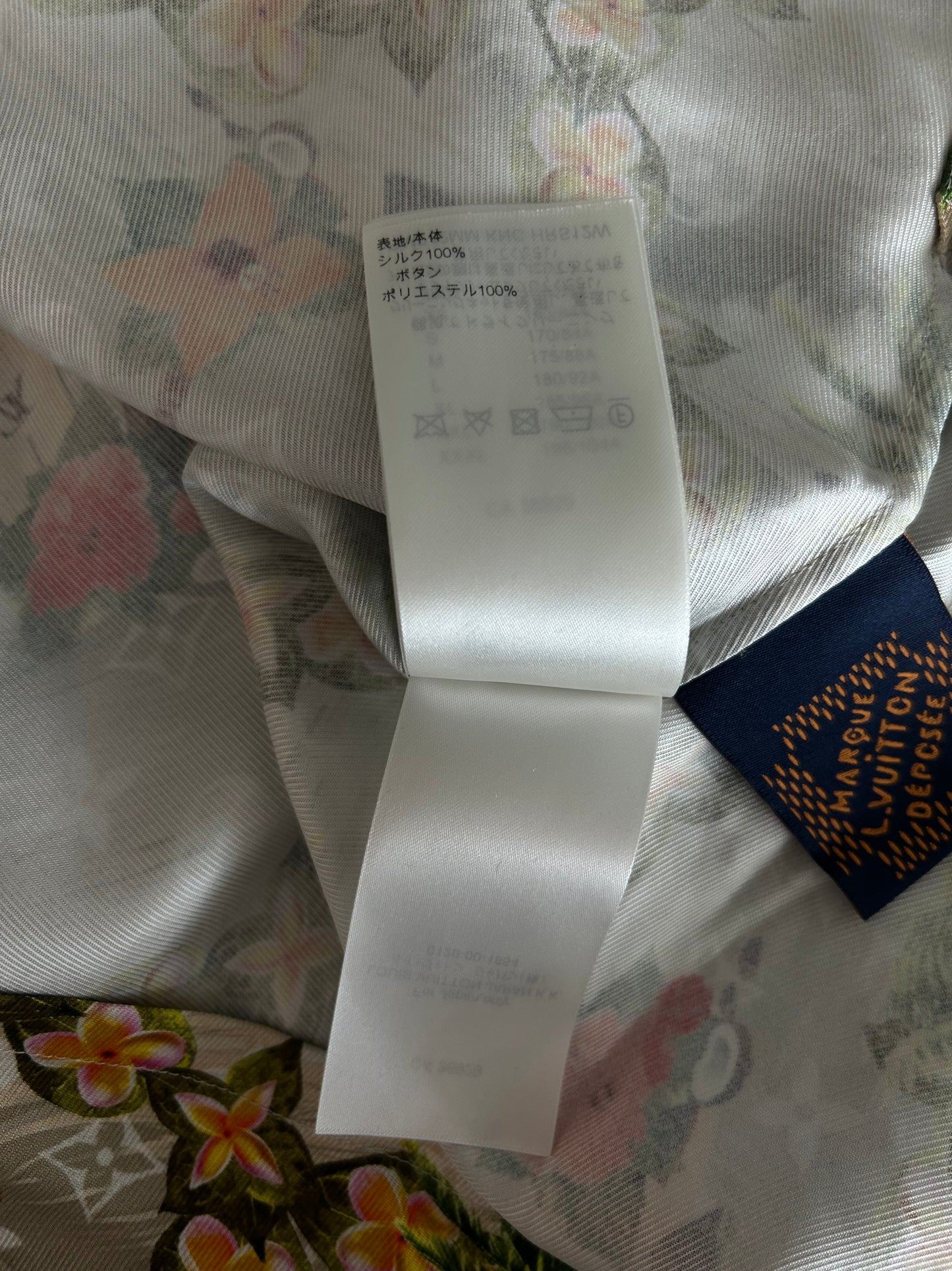 Louis Vuitton Beige Beach Monogram Silk Button Up Shirt