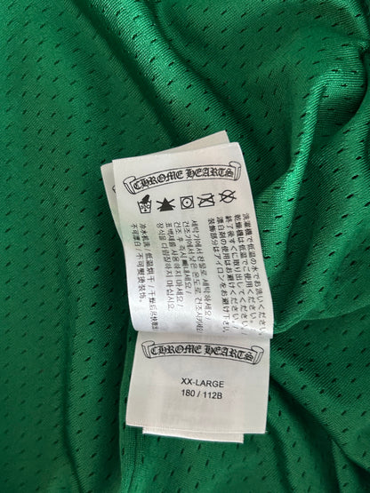 Chrome Hearts Green & Yellow Logo Mesh Shorts