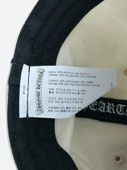 Chrome Hearts White & Red Heart Logo Fitted Hat