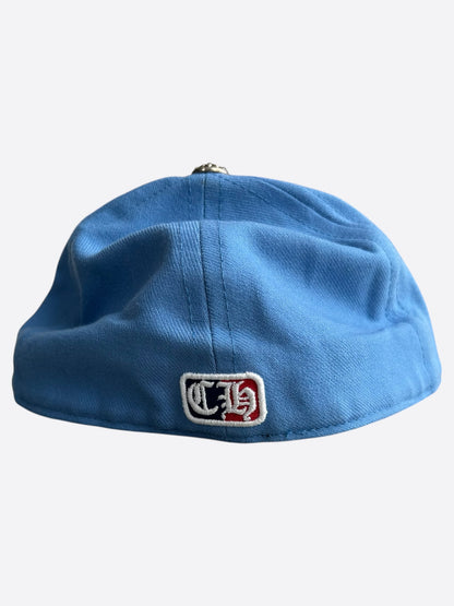 Chrome Hearts Blue & White Heart Logo Fitted Hat