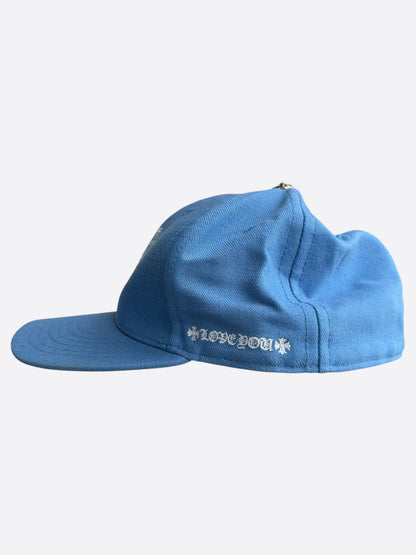 Chrome Hearts Blue & White Heart Logo Fitted Hat